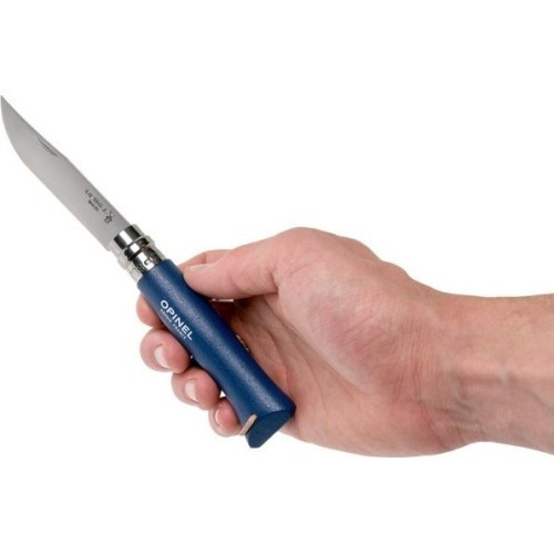 Nazis ar siksniņu Opinel Colorama 08 Inox, tumši zils, futrālī