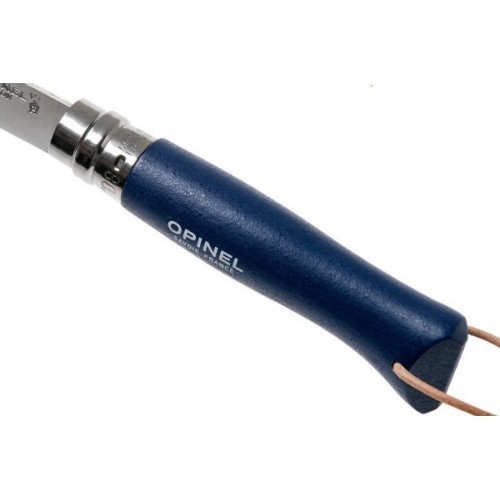 Nazis ar siksniņu Opinel Colorama 08 Inox, tumši zils, futrālī
