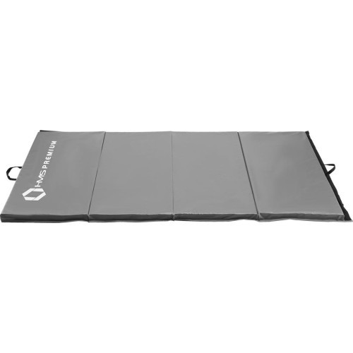 Salokāms vingrošanas matracis HMS Premium MGS01, 2400 x 1200 mm, pelēks