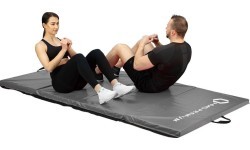 Foldable Gymnastic Mattress HMS Premium MGS01, 2400x1200mm, Gray 