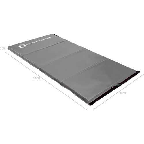 Salokāms vingrošanas matracis HMS Premium MGS01, 2400 x 1200 mm, pelēks