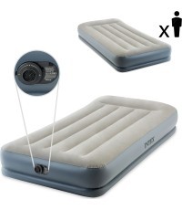 Materac dmuchany 191x99cm z pompką jednoosobowy Intex 64116ND
