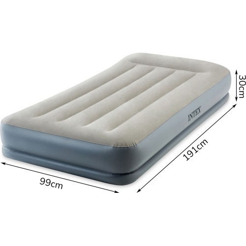 Materac dmuchany 191x99cm z pompką jednoosobowy Intex 64116ND