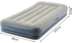 Piepūšams vienvietīgs matracis 191x99 cm ar pumpi Intex 64116ND