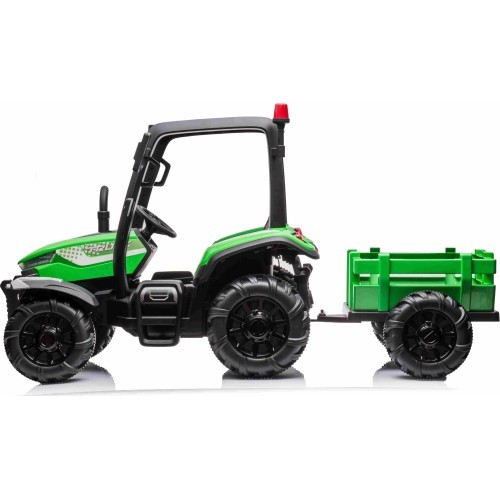 Traktors BLAST ar piekabi, zaļš