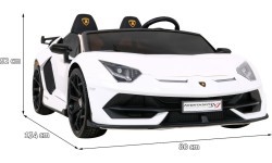 Elektromobilis Lamborghini SVJ Drift, balts