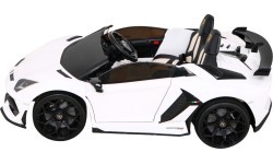 Elektromobilis Lamborghini SVJ Drift, balts