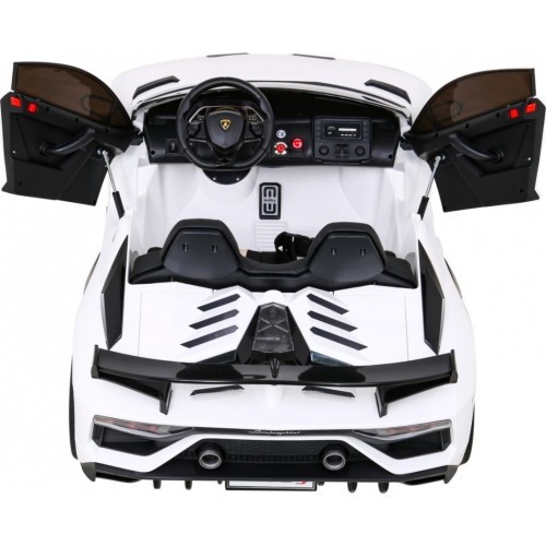 Elektromobilis Lamborghini SVJ Drift, balts