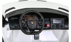 Elektromobilis Lamborghini SVJ Drift, balts