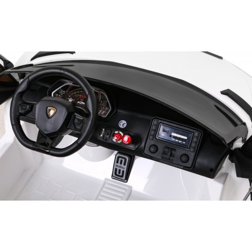 Elektromobilis Lamborghini SVJ Drift, balts
