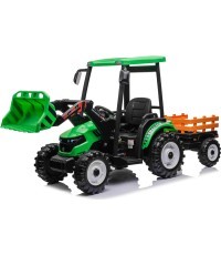 Traktors MEGA D68 ar piekabi, zaļš