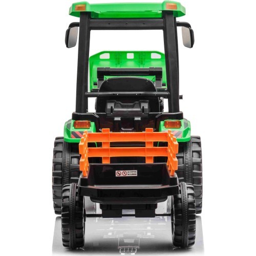Traktors MEGA D68 ar piekabi, zaļš