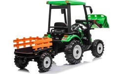 MEGA D68 Tractor Vehicle With Trailer Green