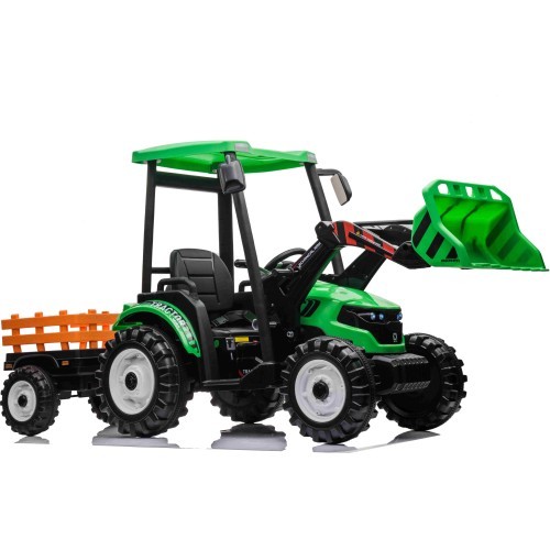 MEGA D68 Tractor Vehicle With Trailer Green