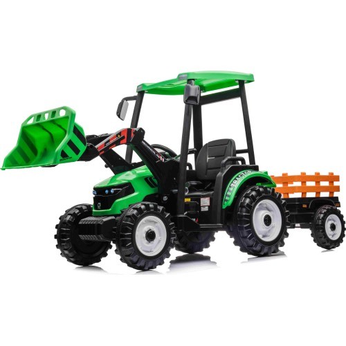 MEGA D68 Tractor Vehicle With Trailer Green
