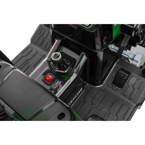 Traktors MEGA D68 ar piekabi, zaļš