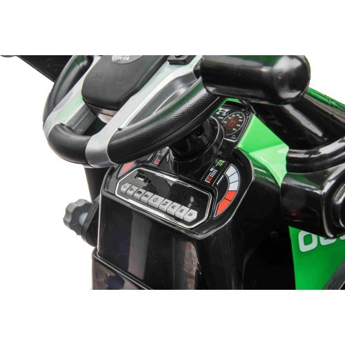 Traktors MEGA D68 ar piekabi, zaļš