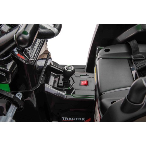 Traktors MEGA D68 ar piekabi, zaļš