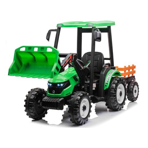 MEGA D68 Tractor Vehicle With Trailer Green