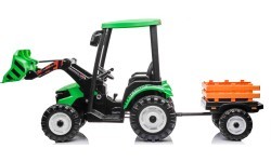 Traktors MEGA D68 ar piekabi, zaļš