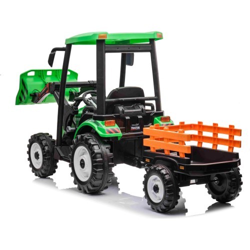 MEGA D68 Tractor Vehicle With Trailer Green