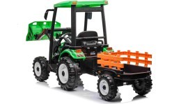 Traktors MEGA D68 ar piekabi, zaļš