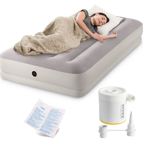 Inflatable mattress for sleeping 191x99x30 cm single person with USB pump INTEX 64177