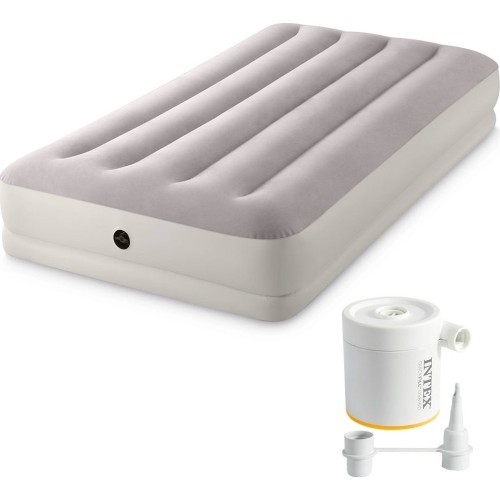 Inflatable mattress for sleeping 191x99x30 cm single person with USB pump INTEX 64177
