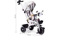 Детский трёхколёсный велосипед с поворотным сиденьем, ручкой и тентом ECOTOYS
