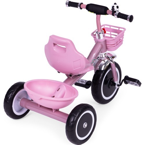 Tricycle tricycle non-slip handles bell basket pink ECOTOYS