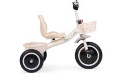 Tricycle tricycle non-slip handles bell basket beige ECOTOYS