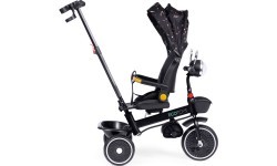 Children's tricycle stroller swivel seat pusher black ECOTOYS
