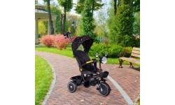 Children's tricycle stroller swivel seat pusher black ECOTOYS