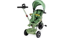 Tricycle stroller tricycle 2-in-1 swivel seat folding canopy green - ECOTOYS