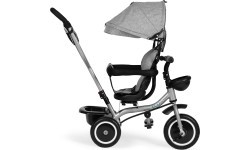 Tricycle stroller 2-in-1 swivel seat folding canopy - grey ECOTOYS