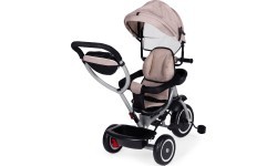 Trīsritenis-ratiņi 2-in-1 ECOTOYS, grozāms sēdeklis, salokāms jumtiņš, smilškrāsas