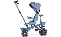 Tricycle stroller tricycle 2-in-1 swivel seat folding canopy blue - ECOTOYS