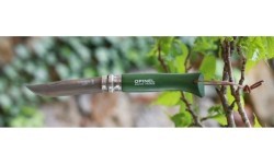 Нож Opinel Colorama 08 Inox Grab Khaki с ремешком