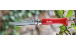 Nazis Opinel Colorama 08 Inox ar siksniņu, sarkans