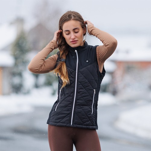Sieviešu apsildāmā veste inSPORTline WARMher - Melna