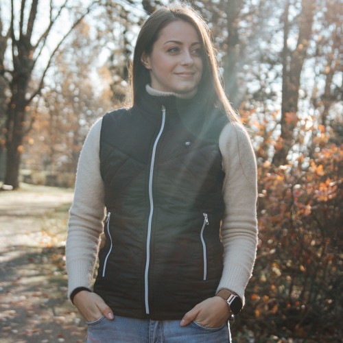 Женский жилет с подогревом inSPORTline WARMher - Чёрный