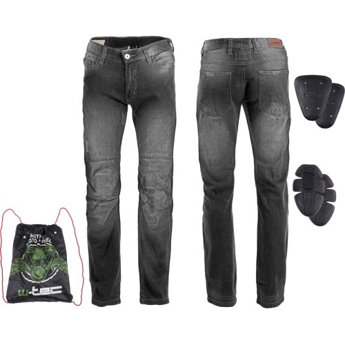 Vīriešu moto džinsi W-TEC Shiquet - Melna