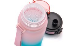 Sporta ūdens pudele Meteor 350 ml - Rozā || Tirkīza