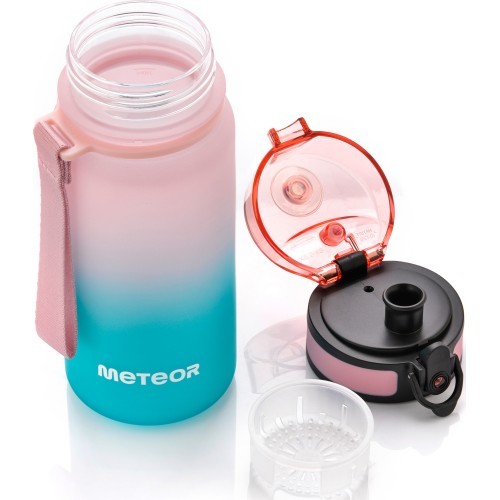 Sporta ūdens pudele Meteor 350 ml - Rozā || Tirkīza
