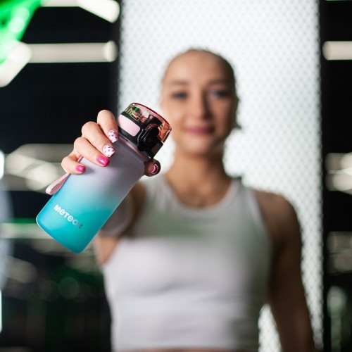 Sporta ūdens pudele Meteor 350 ml - Rozā || Tirkīza