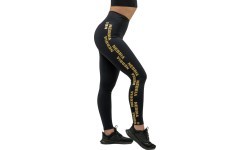 Женские легинсы с высокой талией Nebbia INTENSE Iconic 834 - Black-Gold
