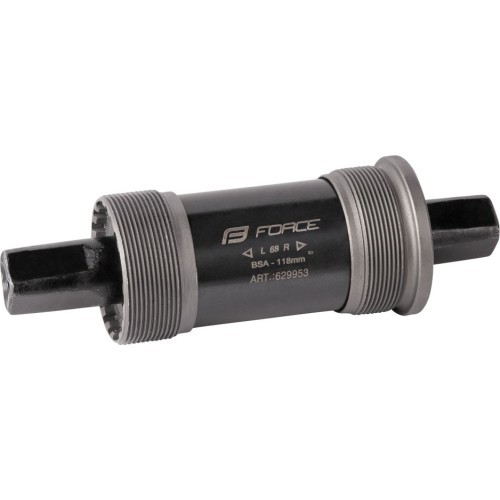 Bottom Bracket Axle FORCE 118mm BSA 68mm (steel)