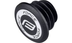 Handlebar Bar End Plugs FORCE, pair (black/white)