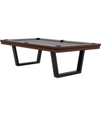 Pool Table / Dining Table, Rasson Madrid, walnut, 7 ft., Club Cloth yellow green