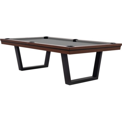 Pool Table / Dining Table, Rasson Madrid, walnut, 7 ft., Club Cloth yellow green